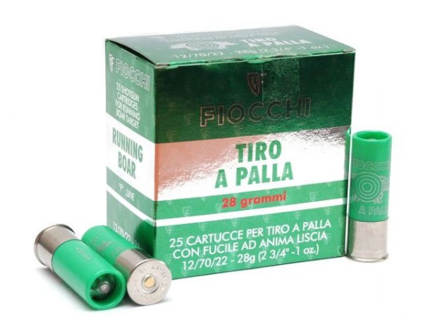 Fiocchi Cartuccia Tiro a Palla cal. 12 Fiocchi 28gr. 25pz.