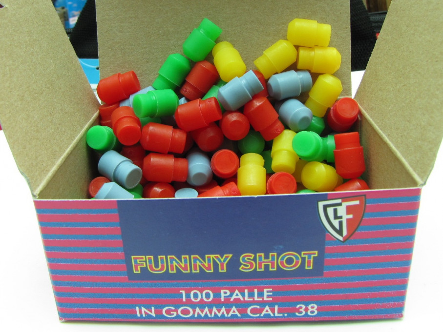 Fiocchi Ogive in gomma 100 pz. Funny Shot per tiro indoor cal. 38 Special