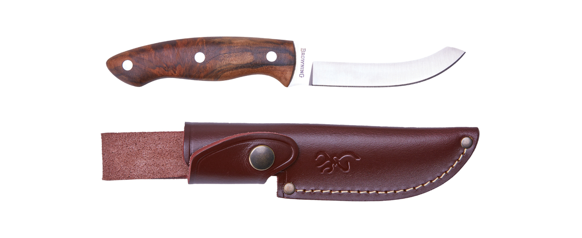 Browning Madera Knife lama fissa manico in noce con fodero in cuoio