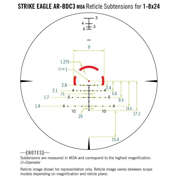 Vortex Ottica Strike Eagle 1-8x24