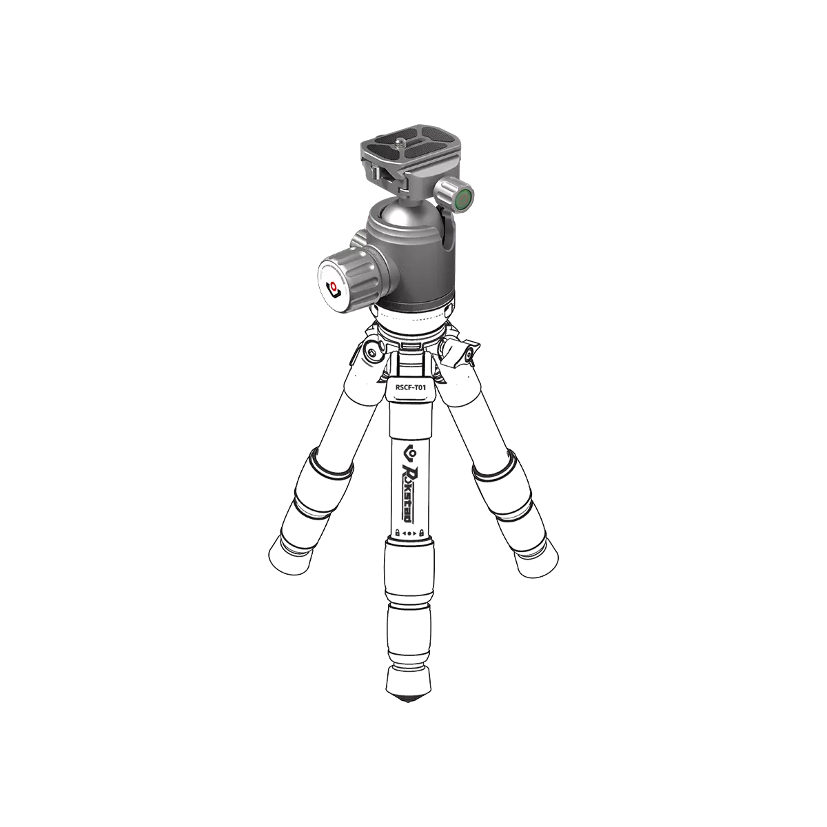 Rokstad Kit con testa a sfera da 38 mm RSRH-01