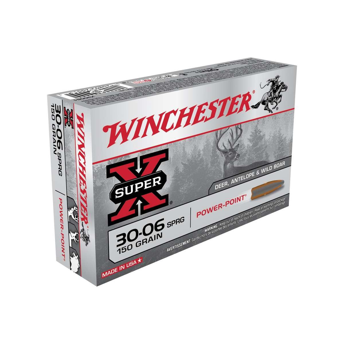 Cartucce Winchester Super X Power Point 150/165/180 gr. cal.30-06 Sprg.