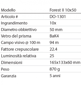 Delta Optical binocolo Forest II 10x50