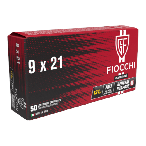 Cartucce Fiocchi cal.9x21 124gr. RN FMJ