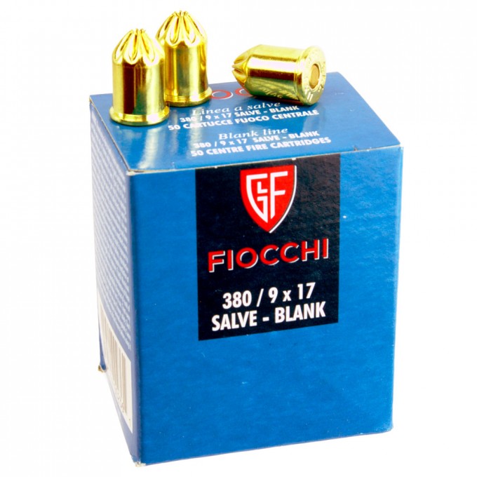Fiocchi 380/9x17mm cartucce a Salve/Blank (50 pz).
