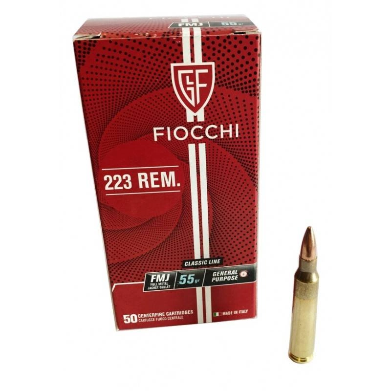 Cartucce Fiocchi cal.223Rem. 55gr. FMJ