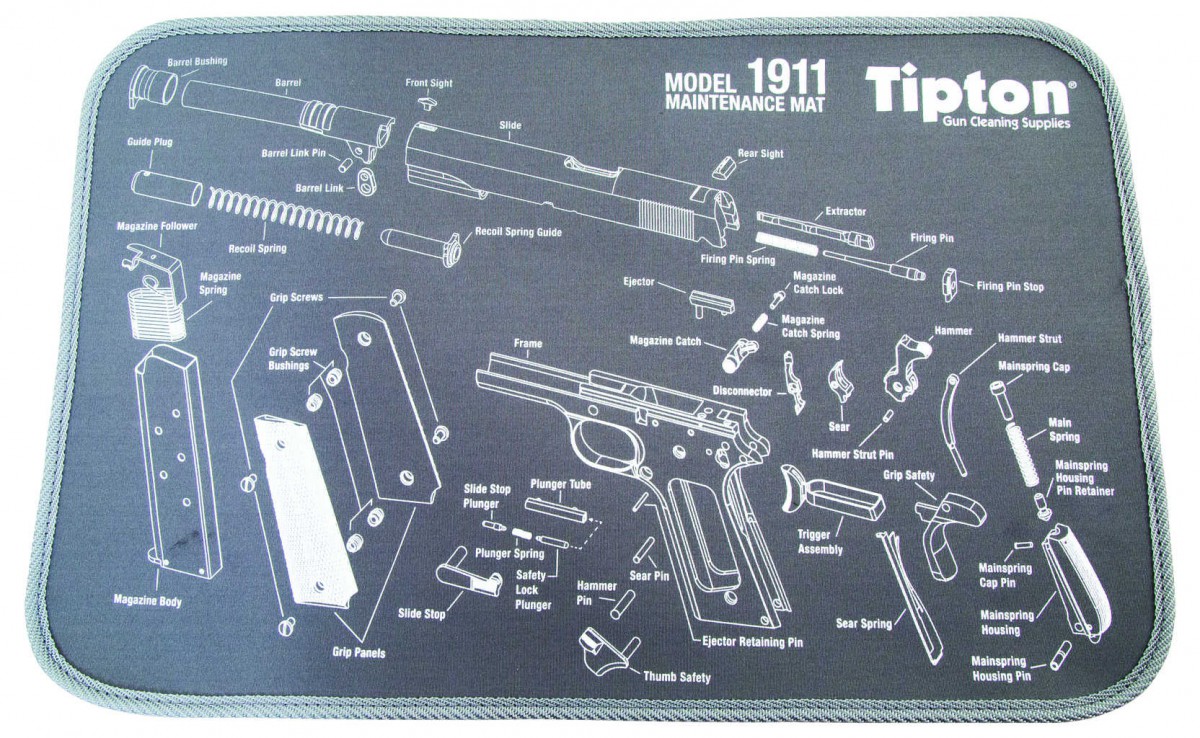 TIPTON Pad Tappetino Pulizia armi con esploso 1911 #558680